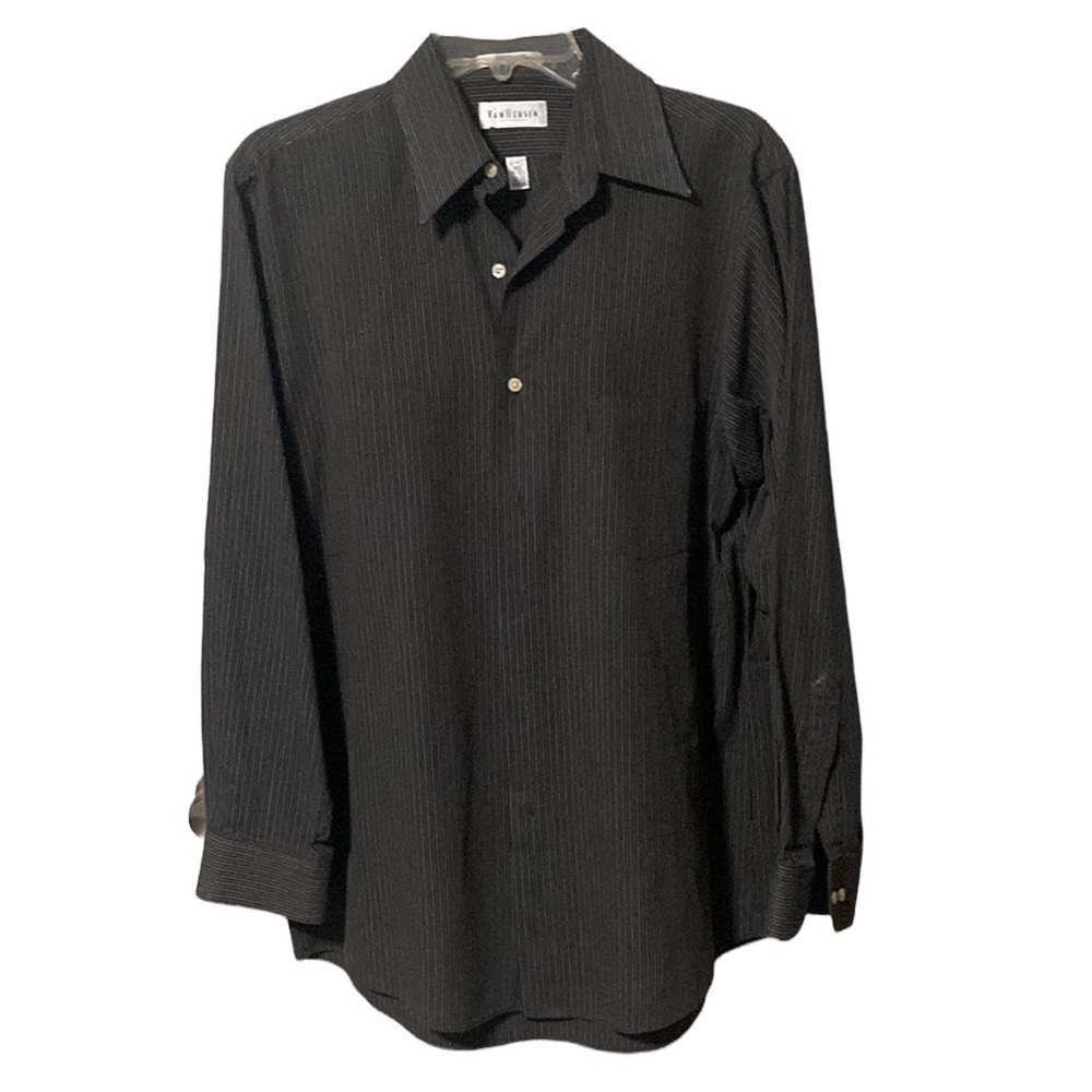 Van Heusen pin stripe button down size M